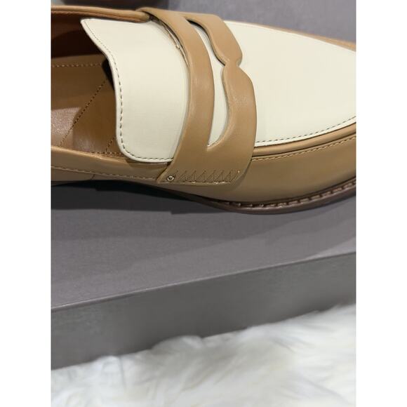 Franco Sarto Women's Chrissy Penny Loafers Size 8.5 Wide Tan Multi Preppy Fall - Picture 5 of 13